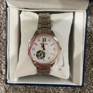 Bulova Women’s Sutton Watch with stainless steel and rose gold tone accents